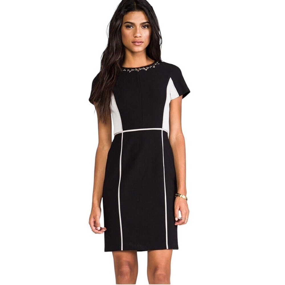 Rebecca Taylor Black and White Mini Dress